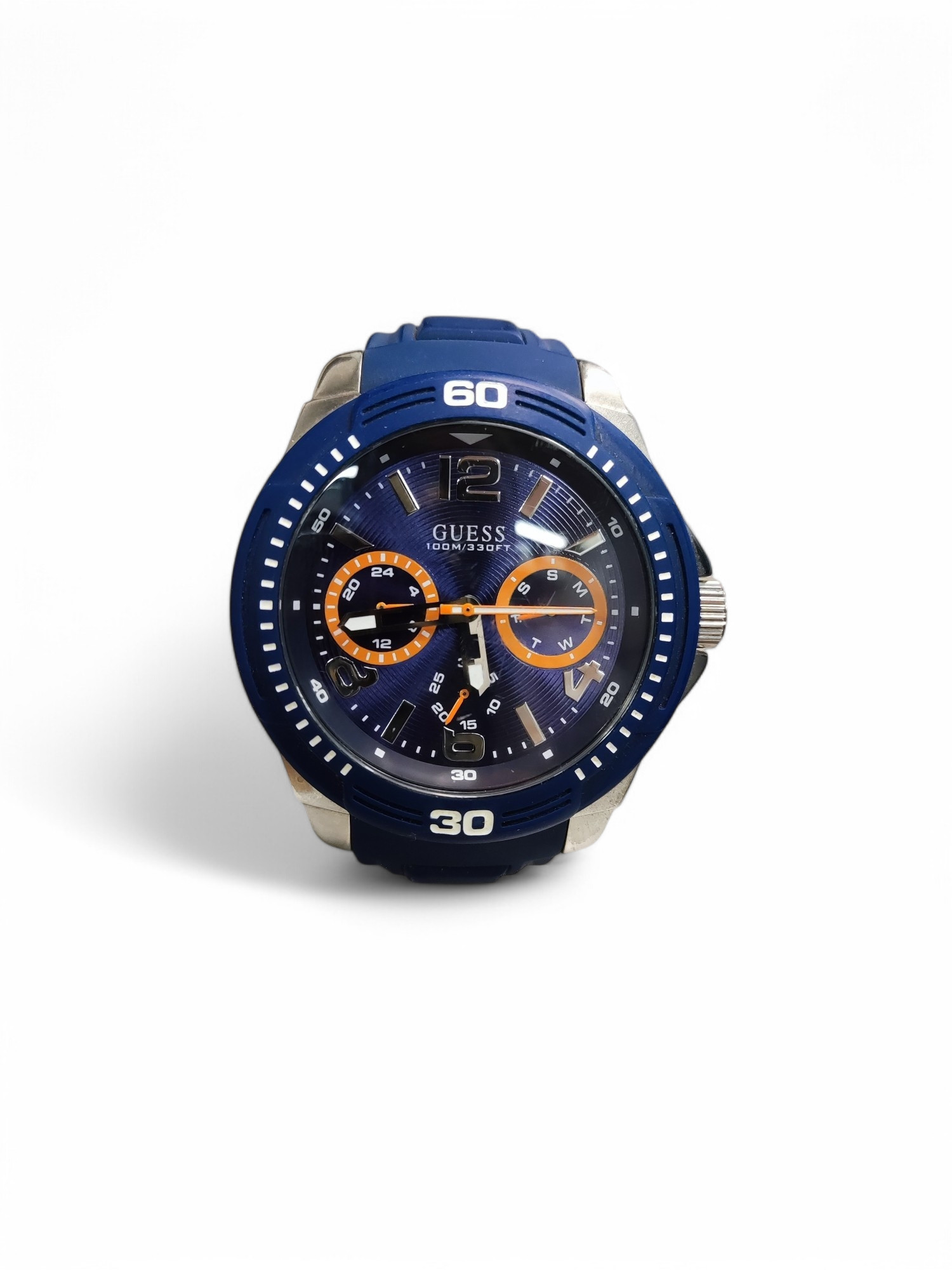 Guess Orologio Uomo W0967G2 – Cronografo Al Quarzo Con Cinturino In Silicone Blu – Cassa 45mm - 2